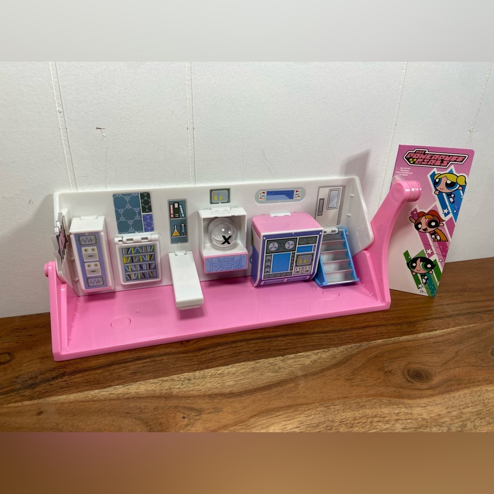 Vintage Y2K Powerpuff Girls 2 in 1 Flip Playset Laboratory and Bedroom RARE EUC